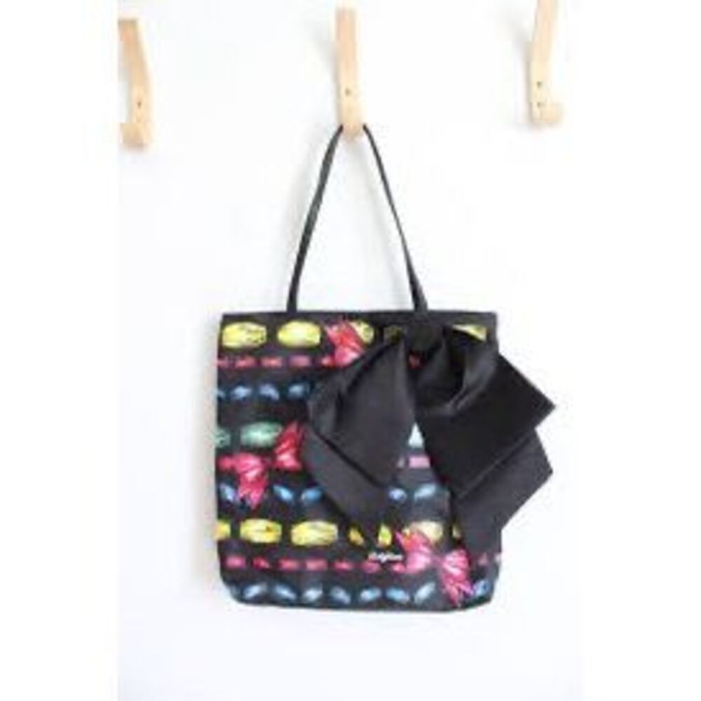 Brighton Big Bow Shoulder Tote Bag Colorful Jewel Gem Print Maximalist Twee